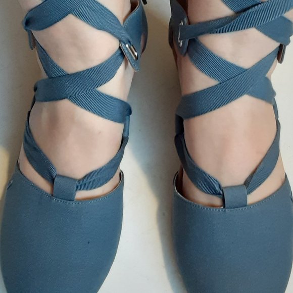 VIONIC Kaitlyn Espadrille blue  Wedge ribbon ties - Picture 7 of 10